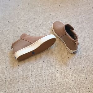 Woman's Ked's Tan Slip-On Sneakers